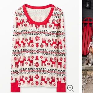 Red Scandinavian Dear Deer Top